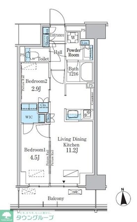 パークアクシス新宿百人町の物件間取画像